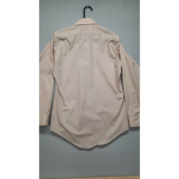 Ketch Striped Button Down Front Shirt Tan Size 15 / 32/33 - Picture 2 of 7